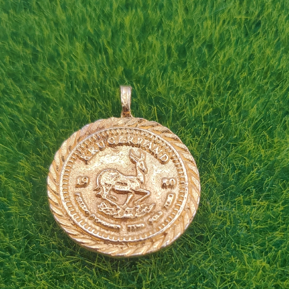 Vintage Krugerrand Coin collectible RARE Pendant P327
